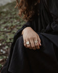 HAWKLY - SQUARE SIGNET RING - BRONZE