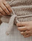 HAWKLY - SQUARE SIGNET RING - BRONZE