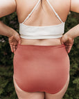Q FOR QUINN - CULOTTE TAILLE HAUTE - GARANCE FONCÉ