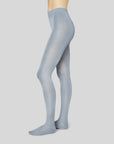 SWEDISH STOCKINGS - SHINY TIGHTS TORA - PALE GREY/SILVER