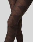 SWEDISH STOCKINGS - COLLANT REBECKA ARGYLE - BRUN FONCÉ