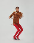 SWEDISH STOCKINGS X LEANDRA MEDINE COHEN - COLLANT BRILLANT GERI - ROUGE