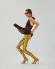 SWEDISH STOCKINGS X LEANDRA MEDINE COHEN - COLLANT TIGRE ROXANA - ORANGE