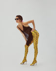 SWEDISH STOCKINGS X LEANDRA MEDINE COHEN - COLLANT TIGRE ROXANA - ORANGE