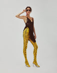 SWEDISH STOCKINGS X LEANDRA MEDINE COHEN - COLLANT TIGRE ROXANA - ORANGE