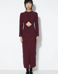 RITA ROW - BARBARA DRESS - BURGUNDY - FW25