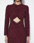 RITA ROW - BARBARA DRESS - BURGUNDY - FW25