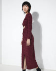 RITA ROW - BARBARA DRESS - BURGUNDY - FW25