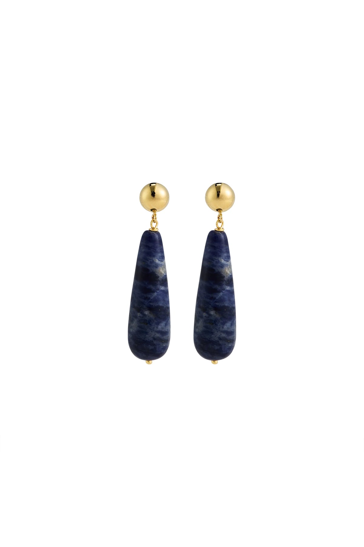 LISBETH JEWELRY - ARWEN EARRINGS - SODALITE/GOLD FILLED