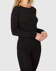 SWEDISH STOCKINGS - HAUT HILLEVI - CACHEMIRE NOIR