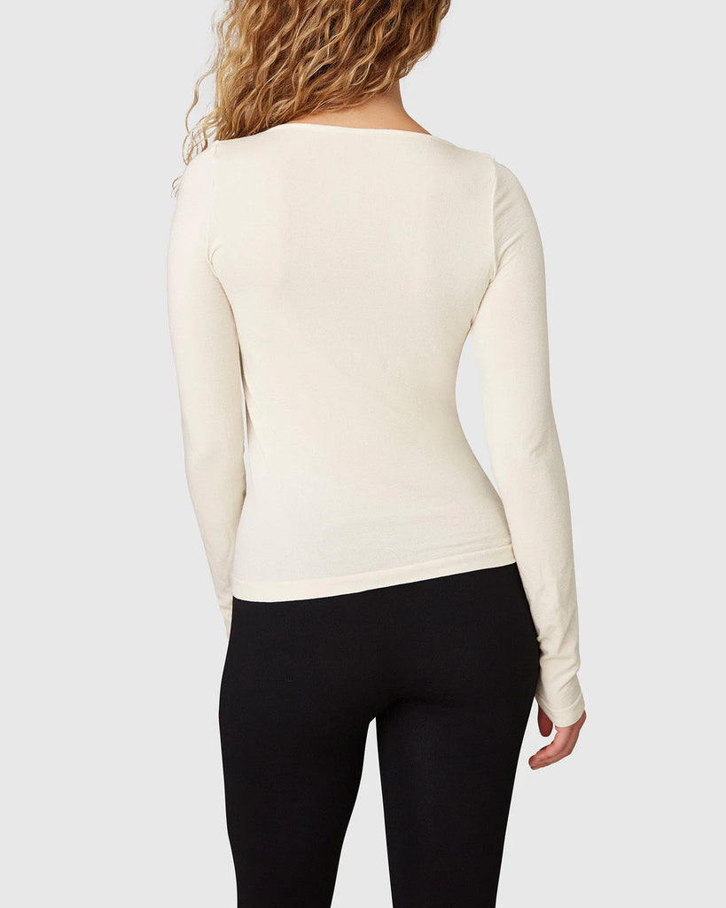 SWEDISH STOCKINGS - HILLEVI TOP - IVORY CASHMERE