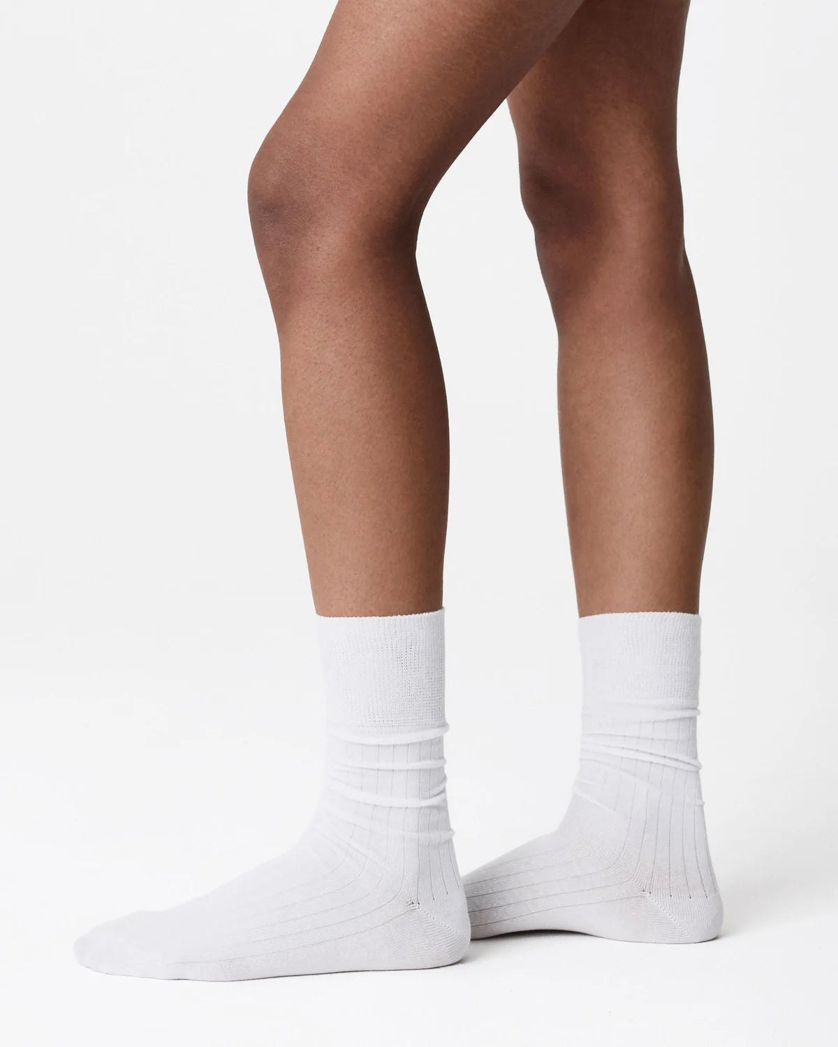 SWEDISH STOCKINGS - BAS EN COTON EDNA - BLANC - PAQUET DE 2