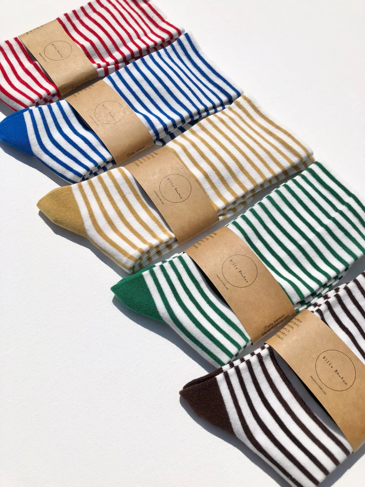 BILLY BAMBOO - CHAUSSETTES HAUTES À RAYURES COULEUR POP