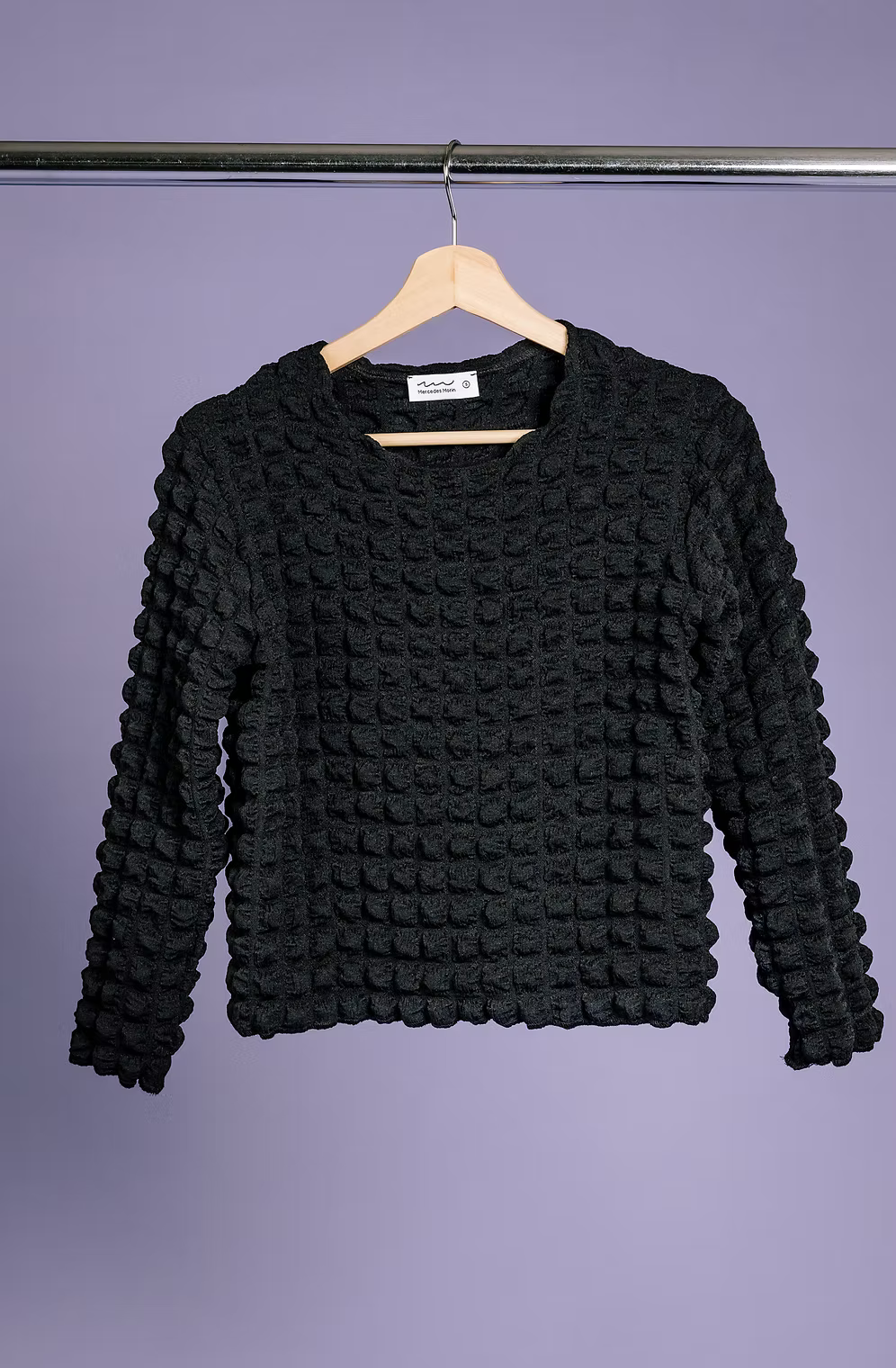 MERCEDES MORIN - POPCORN TOP - BLACK - FW26