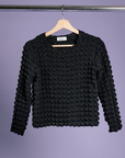 MERCEDES MORIN - POPCORN TOP - BLACK - AH25
