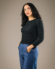 MERCEDES MORIN - POPCORN TOP - BLACK - FW26