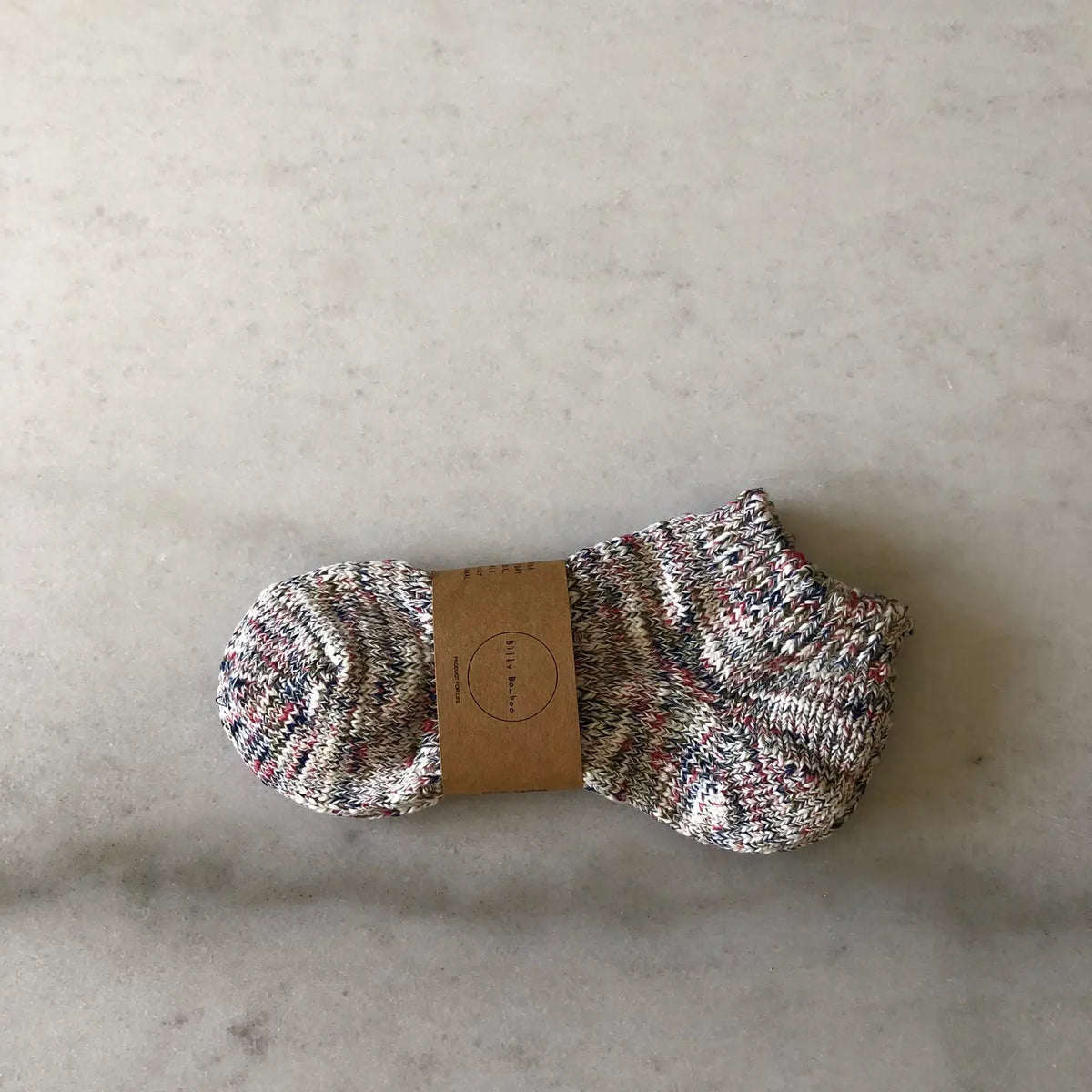 BILLY BAMBOO - CHAUSSETTE BATEAU EN COTON TEINTÉE SPACE-DYE