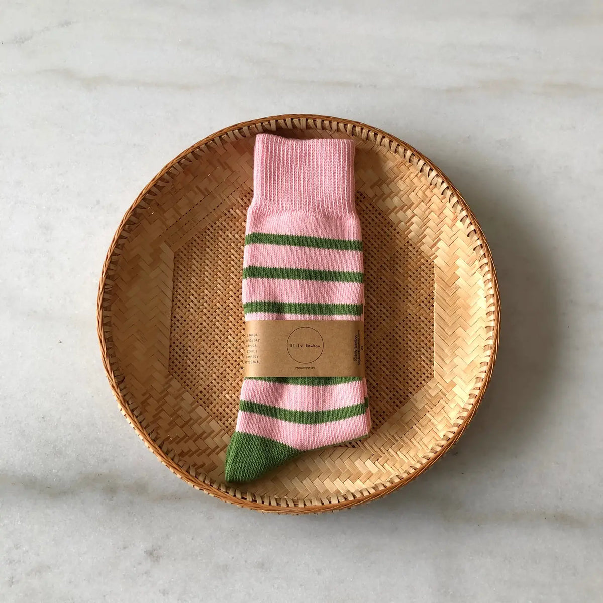 BILLY BAMBOO - CHAUSSETTES HAUTES À RAYURES MAKINO POP