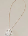 COREY MORANIS - BOW NECKLACE - CLEAR/SILVER