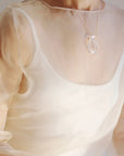 COREY MORANIS - BOW NECKLACE - CLEAR/SILVER