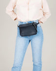 ELEVEN THIRTY - SAC BANANE AMADA - CUIR NOIR