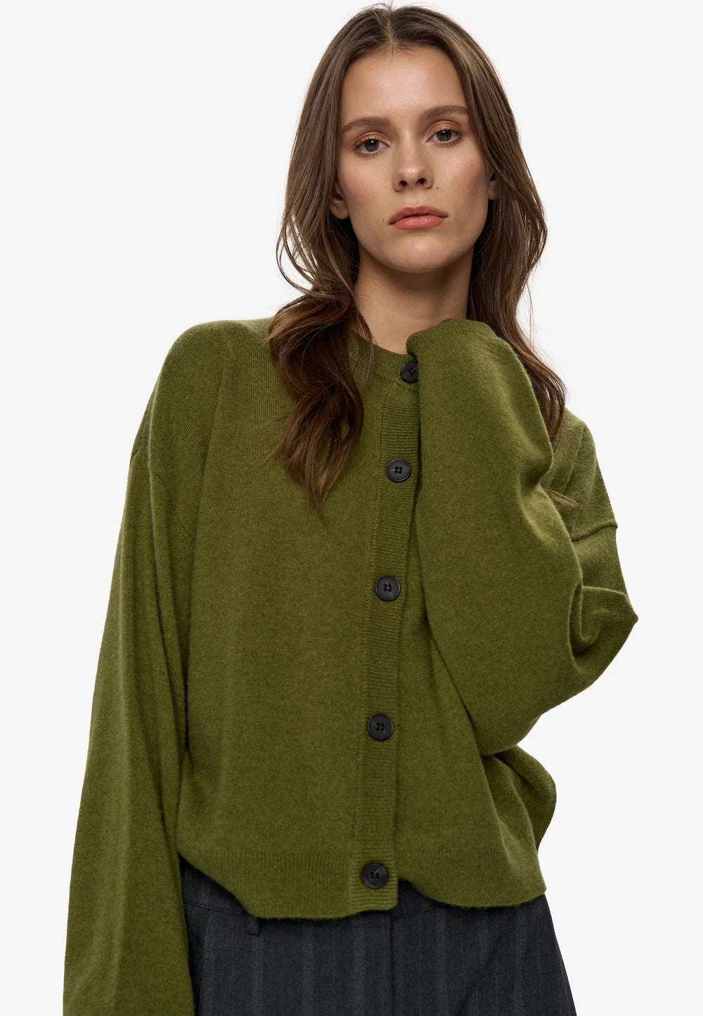 MINIMUM - CARDIGAN ASSIANA - SPHAGNUM - AH26