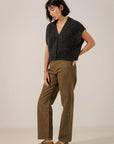 BARE KNITWEAR - GILET EN ALPAGA À BOUTONS - BASALT - AH26