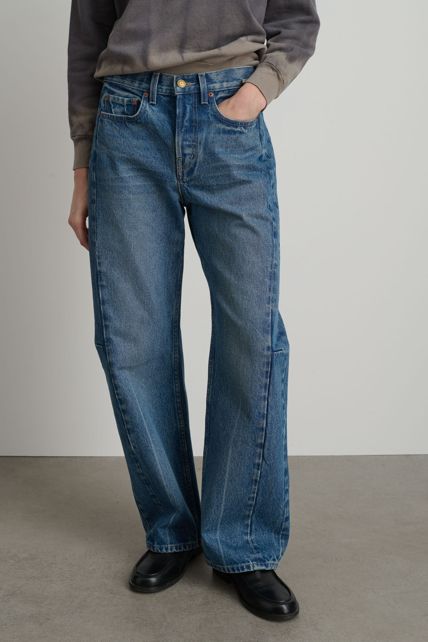 B SIDES - JEANS SLIM LASSO - VISTA BLUE
