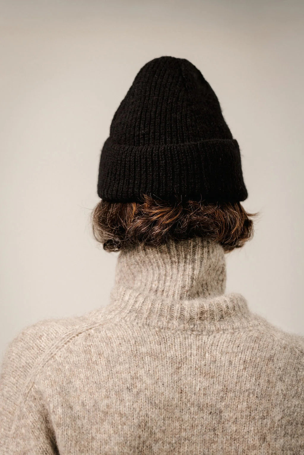 BARE KNITWEAR - RIB BEANIE - BABY ALPACA - FW26
