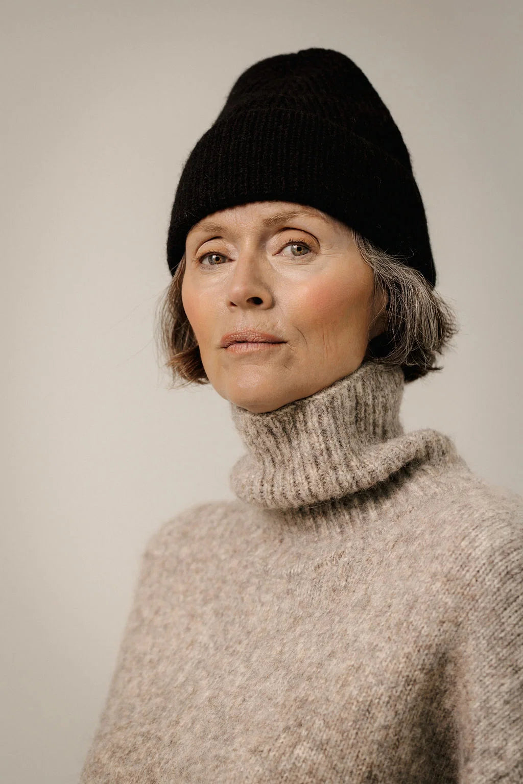 BARE KNITWEAR - RIB BEANIE - BABY ALPACA - FW26