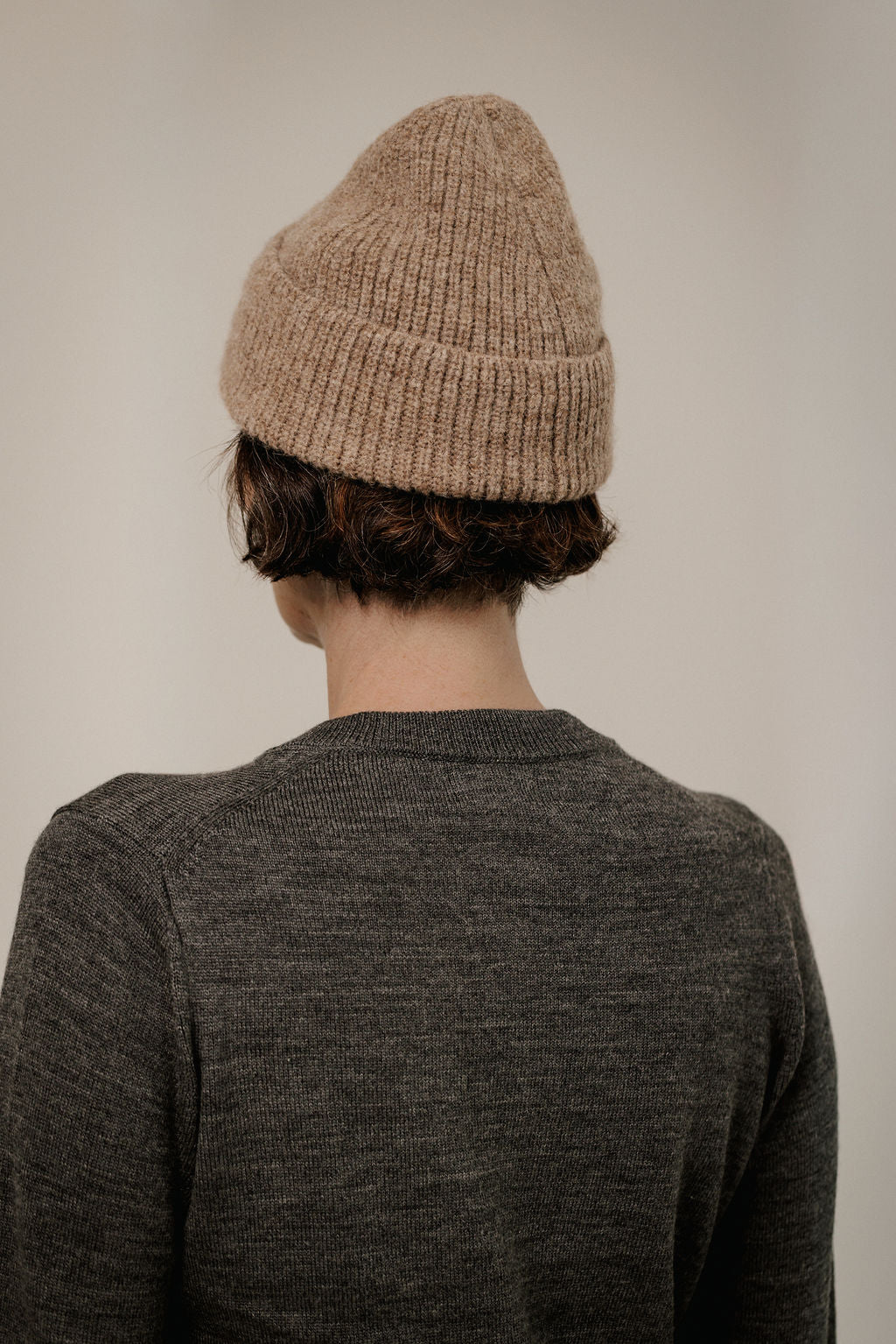 BARE KNITWEAR - RIB BEANIE - BABY ALPACA - FW26