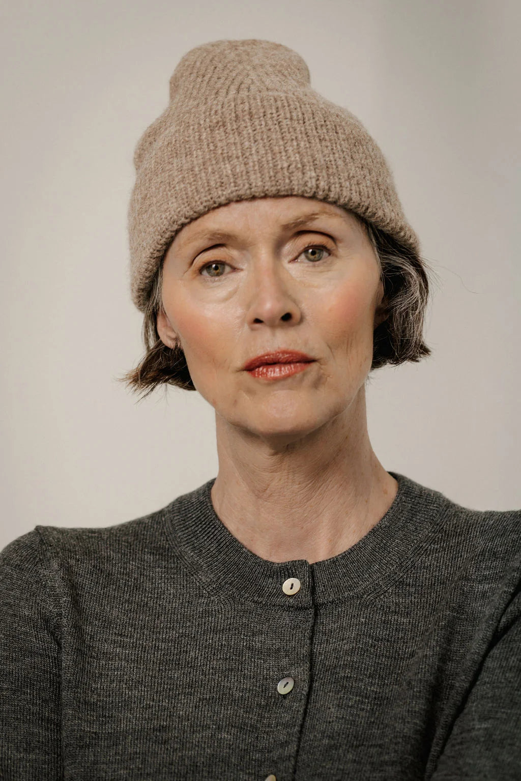 BARE KNITWEAR - RIB BEANIE - BABY ALPACA - FW26