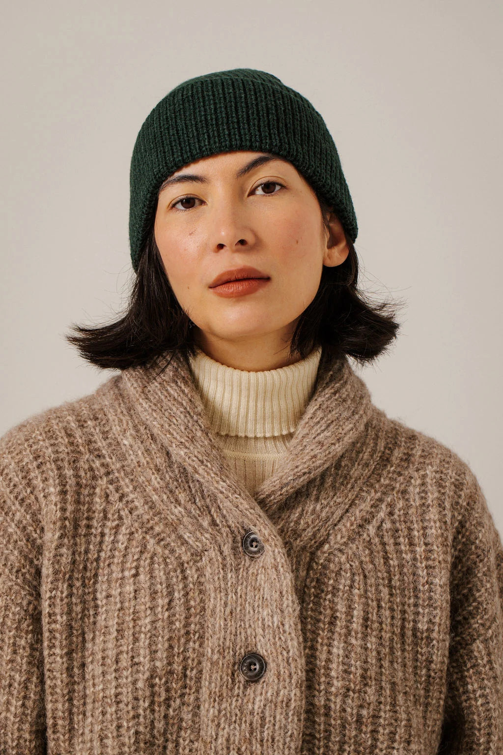 BARE KNITWEAR - RIB BEANIE - BABY ALPACA - FW26