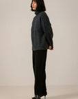 BARE KNITWEAR - COL ROULÉ OVERSIZE EN ALPAGA - MARINE FONCÉ - AH26