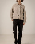 BARE KNITWEAR - OVERSIZED SHAWL CARDIGAN - MARBLE - FW26