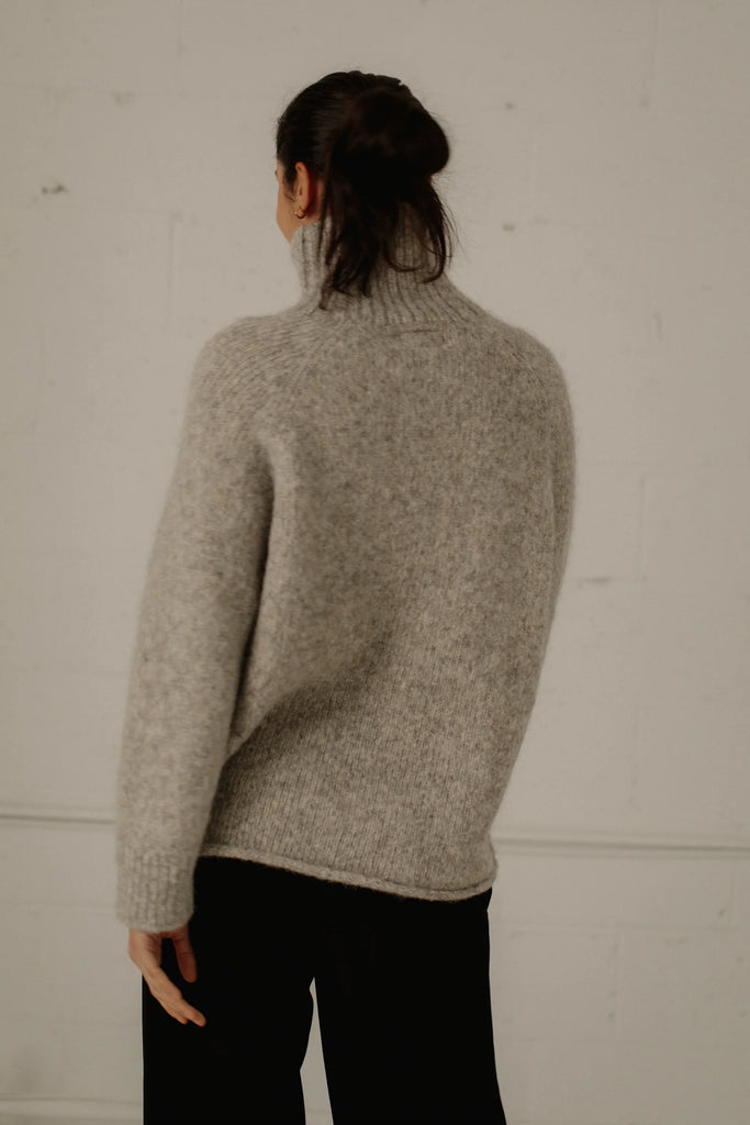 BARE KNITWEAR - PULLOVER STANLEY - MARBLE GREY - FW23
