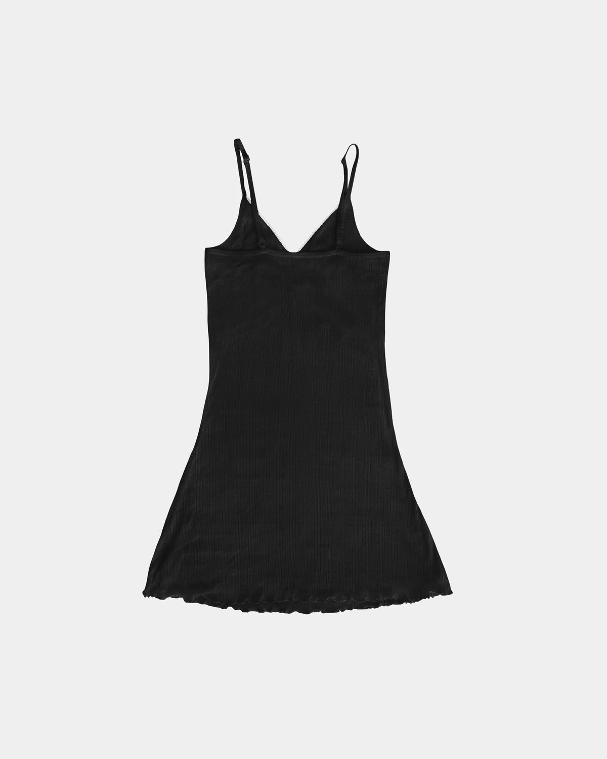 Q FOR QUINN - ROBE NUISETTE EN POINTELLE - NOIR