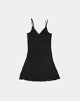 Q FOR QUINN - ROBE NUISETTE EN POINTELLE - NOIR