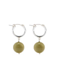 LISBETH JEWELRY - ANNEAUX BOULE JASPE AVOCAT - ARGENT