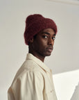 HEIRLOOM - CLOUD MOHAIR BEANIE - BURGUNDY
