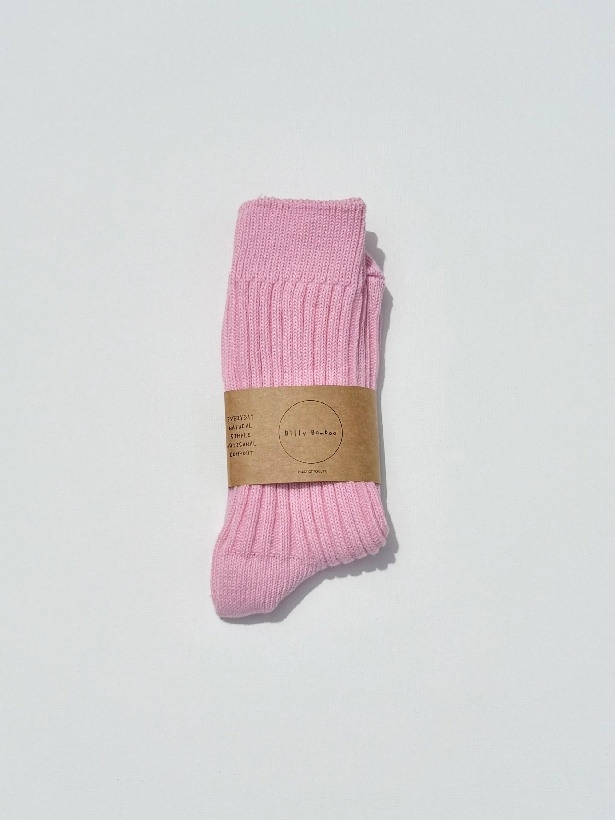 BILLY BAMBOO - RIBBED COTTON HIGH SOCKS - CRYSTAL BRIGHT