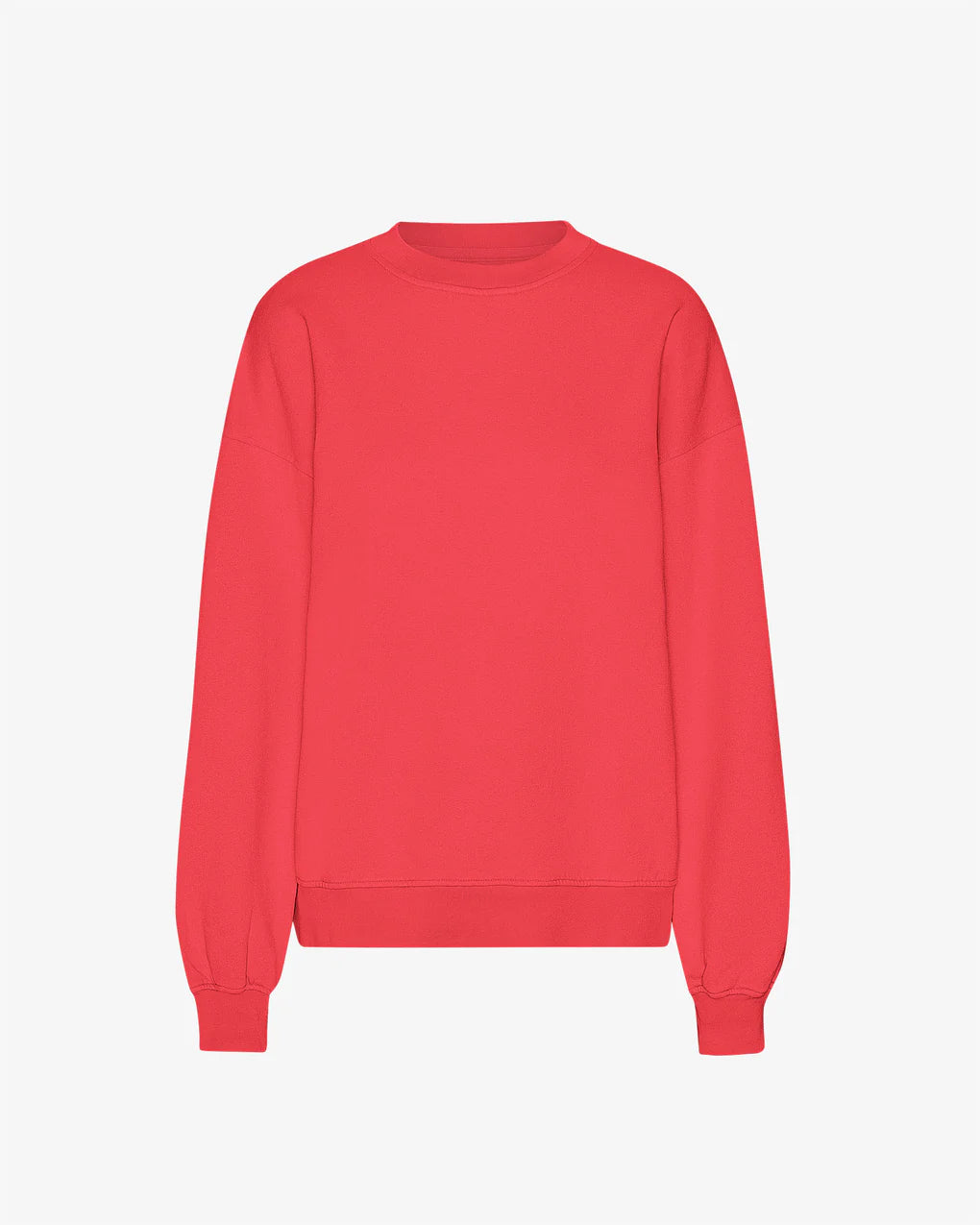COLORFUL STANDARD - CHANDAIL COTON OUATÉ SURDIMENSIONNÉ - ROUGE TANGERINE