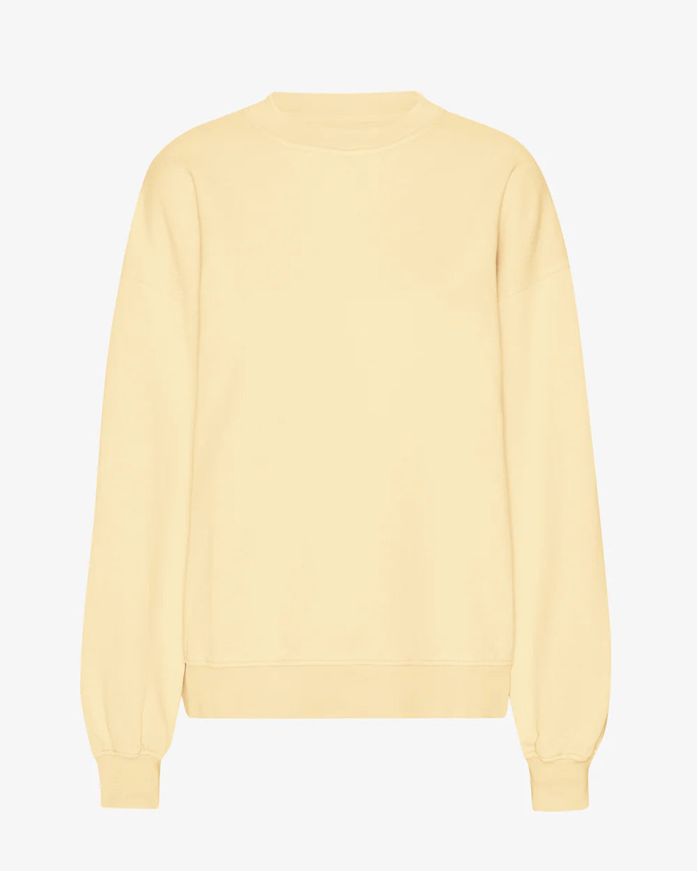 COLORFUL STANDARD - CHANDAIL COTON OUATÉ SURDIMENSIONNÉ - JAUNE PALE