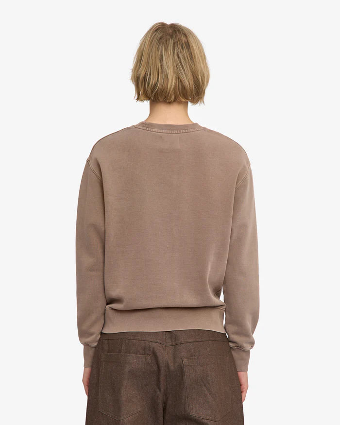 COLORFUL STANDARD - CHANDAIL COTON OUATÉ SURDIMENSIONNÉ - KHAKI DÉLAVÉ