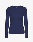 COLORFUL STANDARD - RIBBED SWEATER - MARINE BLUE