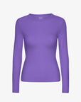 COLORFUL STANDARD - RIBBED LS T-SHIRT - ULTRA VIOLET