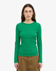 COLORFUL STANDARD - LONG-SLEEVED RIB T-SHIRT - KELLY GREEN