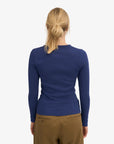 COLORFUL STANDARD - RIBBED SWEATER - MARINE BLUE
