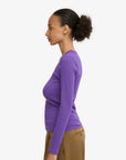 COLORFUL STANDARD - RIBBED LS T-SHIRT - ULTRA VIOLET