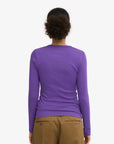 COLORFUL STANDARD - RIBBED LS T-SHIRT - ULTRA VIOLET